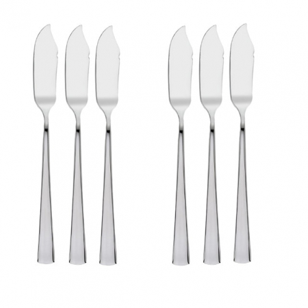 Servirea mesei - HISAR LARA Set 6 cutite peste profesionale, inox 18/10, L20,5cm