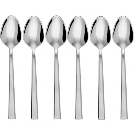Tacamuri - HISAR MIAMI Set 6 lingurite pentru ceai, profesionale, inox 18/10, L13,4cm