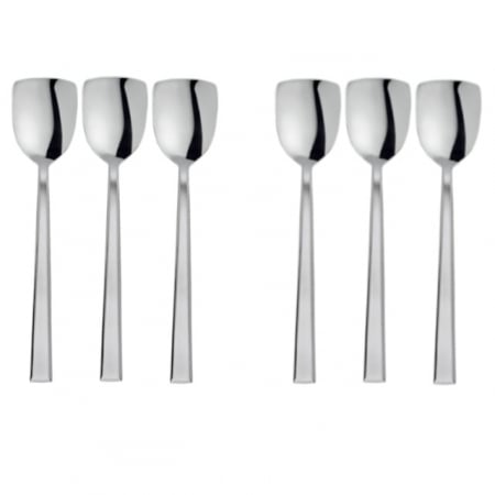 Tacamuri - HISAR MIAMI Set 6 lingurite pentru inghetata, profesionale, inox 18/10, L15,7cm