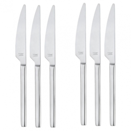 Tacamuri - HISAR MILANO Set 6 cutite fel principal, profesionale, inox 18/10, L22,8cm