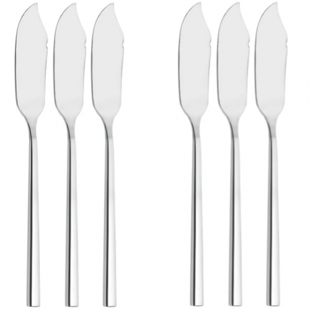 Servirea mesei - HISAR MILANO Set 6 cutite pentru peste, profesionale, inox 18/10, L21,6cm