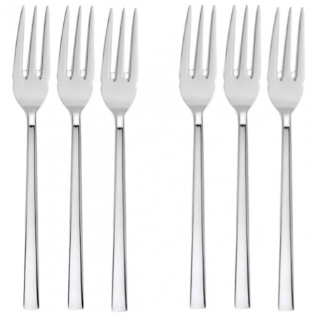 Servirea mesei - HISAR MILANO Set 6 furculite pentru peste, profesionale, inox 18/10, L19,5cm