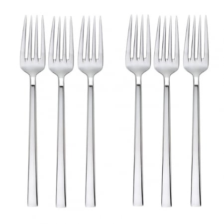 Tacamuri Hisar - HISAR MILANO Set 6 furculite principale, profesionale, inox 18/10, L20,3cm