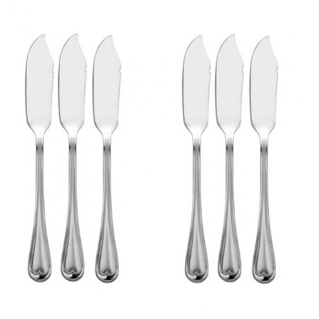 Servirea mesei - HISAR TOPKAPI Set 6 cutite pentru peste, profesionale, inox 18/10, L20,6cm