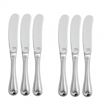 Servirea mesei - HISAR TOPKAPI Set 6 cutite pentru unt, profesionale, inox 18/10, L18,5cm