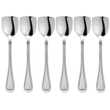 Servirea mesei - HISAR TOPKAPI Set 6 linguri pentru inghetata, profesionale, inox 18/10, L15,8cm