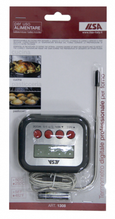 ILSA Termometru digital profesional pentru cuptor, corp ABS si sonda inox de 12cm, -50°C - +250°C [1]