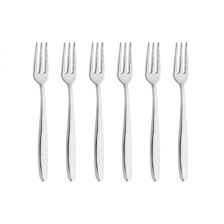 Tacamuri Inoxriv - INOXRIV ANNIE Set 6 furculite pentru prajituri, otel inoxidabil 18/10, L15cm, grosime 3mm, finisaj lucios