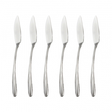 Servirea mesei - INOXRIV NOVECENTO Set 6 cutite pentru peste, otel inoxidabil 18/10, L20,7cm, grosime 3,5mm, finisaj lucios