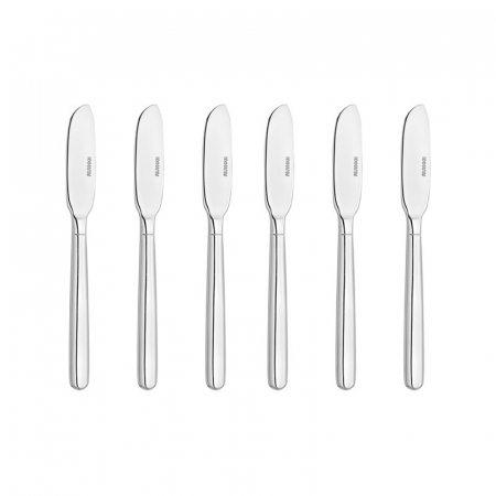 Servirea mesei - INOXRIV NOVECENTO Set 6 cutite unt, otel inoxidabil 18/10, L18cm, finisaj lucios
