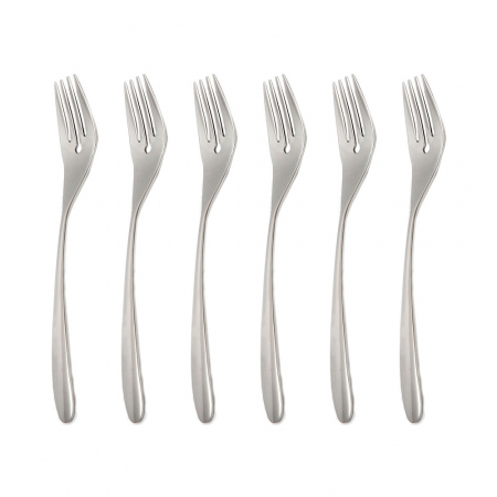 Tacamuri - INOXRIV NOVECENTO Set 6 furculite pentru peste, otel inoxidabil 18/10, L20cm, grosime 3,5mm, finisaj lucios
