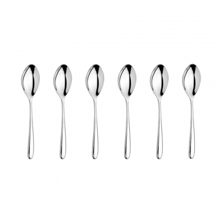 Servirea mesei - INOXRIV NOVECENTO Set 6 lingurite cafea mocca, otel inoxidabil 18/10, L11cm, grosime 3,5mm, finisaj lucios
