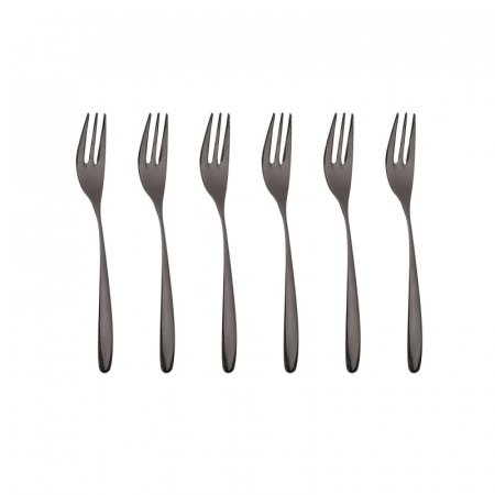 Servirea mesei - INOXRIV NOVECENTO TITANIUM Set 6 furculite desert, otel inoxidabil 18/10, L15,3cm, grosime 3,5mm, finisaj lucios