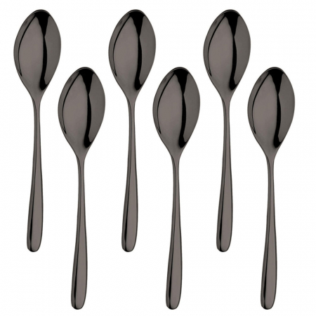 Tacamuri Inoxriv - INOXRIV NOVECENTO TITANIUM Set 6 linguri principale, otel inoxidabil 18/10, L20,5cm, grosime 3,5mm, finisaj lucios