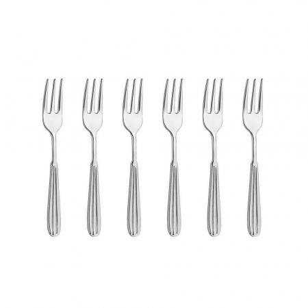 Servirea mesei - INOXRIV NOVIA Set 6 furculite desert, inox 18/0, L14,3cm, grosime 3mm, finisaj lucios