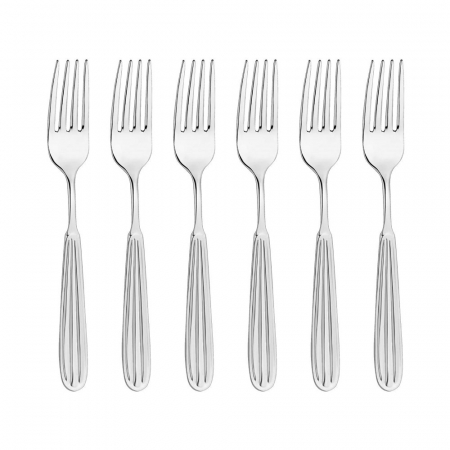 Tacamuri - INOXRIV NOVIA Set 6 furculite fel principal, inox 18/0, L20cm, grosime 3mm, finisaj lucios