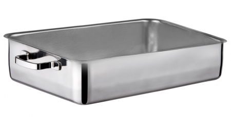 Tavi inox - INOXRIV PROFI Tava inox cu manere, pentru cuptor 36x25xh8cm
