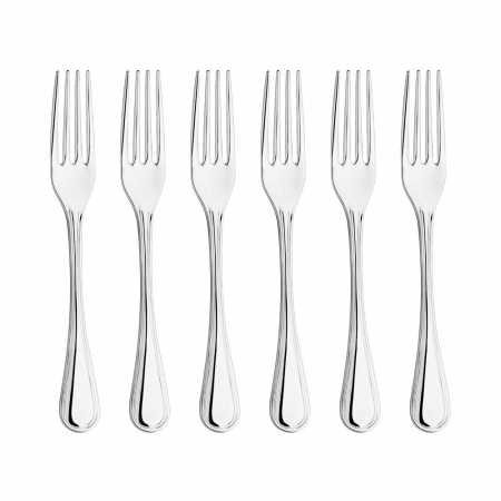 Tacamuri - INOXRIV YORK Set 6 furculite principale, inox 18/0, L20cm, grosime 2mm, finisaj lucios