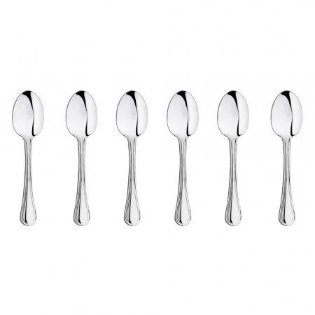 Servirea mesei - INOXRIV YORK Set 6 lingurite cafea, inox 18/0, L12cm, grosime 2mm, finisaj lucios