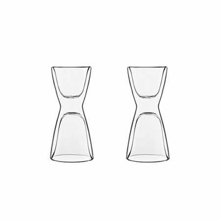 DRINK&DESIGN - LUIGI BORMIOLI DRINK & DESIGN Set 2 pahare termice cu pereti dubli ESPRESSO/WATER 65ml/100ml D6,7xH14,2cm