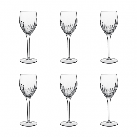 Articole sticlarie - LUIGI BORMIOLI INCANTO Set 6 pahare vin alb VINO BIANCO 275ml D7,5xH21cm