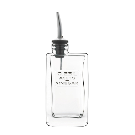 Servirea mesei - LUIGI BORMIOLI OPTIMA Sticla cu picurator pentru otet, 250ml, 7,4x5xh19,7cm, din sticla