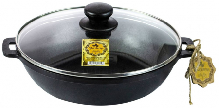 Oale si cratite fonta - MAYSTERNYA Cratita din fonta cu capac sticla, D24xh6cm