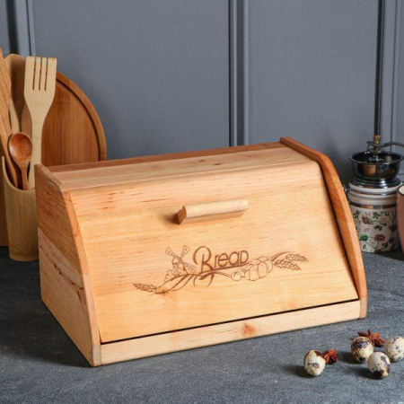 MAYSTERNYA Cutie pentru paine, din lemn, 37x24xh19cm [2]