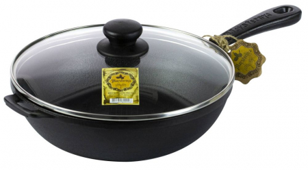 Tigai fonta - MAYSTERNYA Tigaie fonta cu maner si capac sticla, D28xh6cm