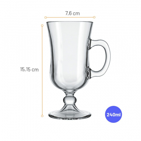 NADIR NEVADA Set 12 pahare Irish Coffee, 240ml, 10,3x7,6xh15,2cm, sticla [1]