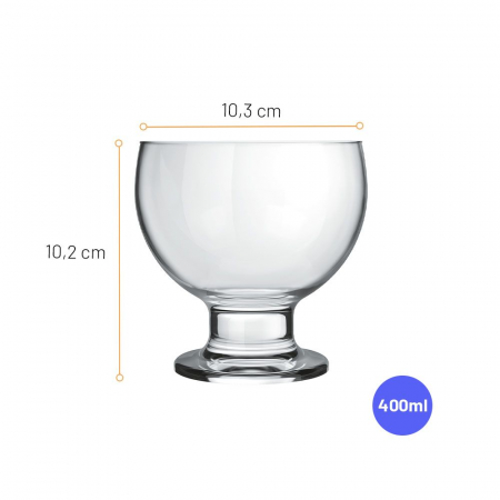 NADIR PAULISTA Set 12 cupe inghetata, 400ml, D10,3xh10,2cm, sticla [1]