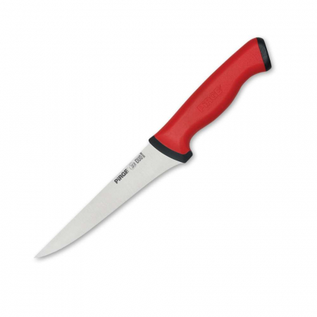 Cutite profesionale - PIRGE DUO Cutit profesional pentru dezosat, otel inoxidabil 14,5cm, maner rosu