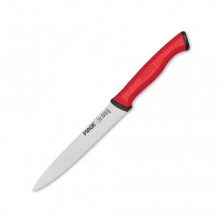 Cutite legume si fructe - PIRGE DUO Cutit profesional pentru legume, otel inoxidabil 12cm, maner rosu