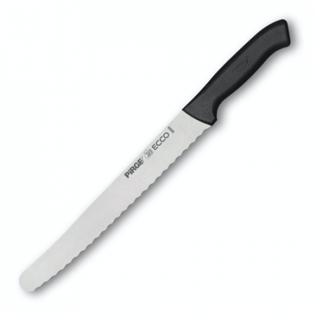 Cutite patiserie - PIRGE ECCO Cutit de patiserie pentru taiat blat, lama ondulata inox 26cm, maner negru