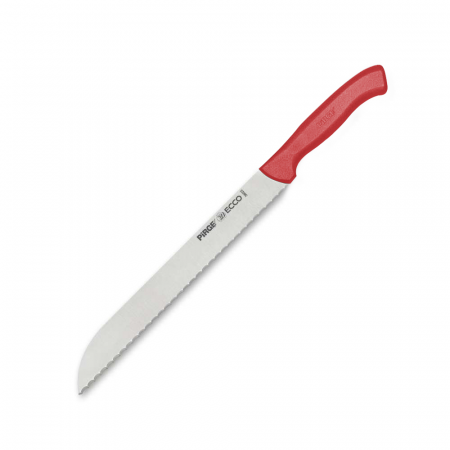 Cutite profesionale - PIRGE ECCO Cutit profesional pentru paine din otel inoxidabil 23cm, maner rosu