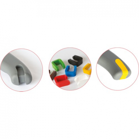 PIRGE GASTRO Cutitul bucatarului profesional, lama inox 23cm cu alveole, maner gri [1]