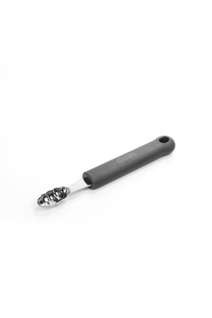 Produse - PIRGE GASTRO Lingura pariziana cu model stridie, pentru decorat fructe/legume, inox, maner gri