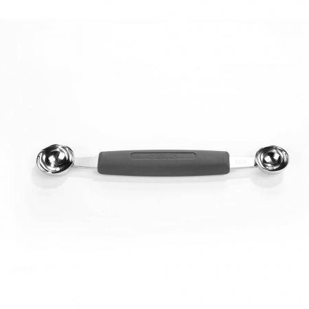 PIRGE GASTRO Lingura pariziana dubla D22/25mm pentru decoruri, profesionala, inox, maner gri [1]