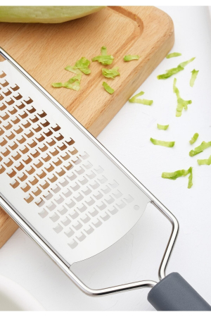 PIRGE GASTRO Razatoare lata cu dinti medii pentru legume/fructe/branzeturi, profesionala, inox, maner gri [5]