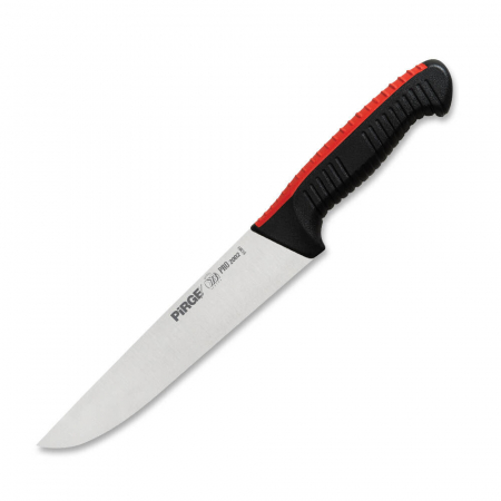 Cutite carne - PIRGE PRO 2002 Cutit profesional pentru carne #3, lama inox 19cm, maner antialunecare Super Grip negru/rosu