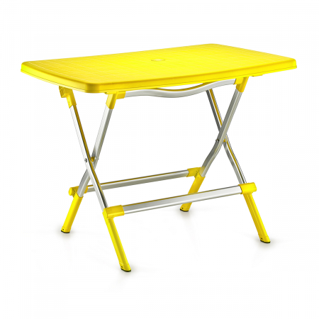 RAKI AFONSA Masa pliabila gradina, terasa galbena, 115x70xh72,5cm, blat polipropilena, picioare aluminiu [1]