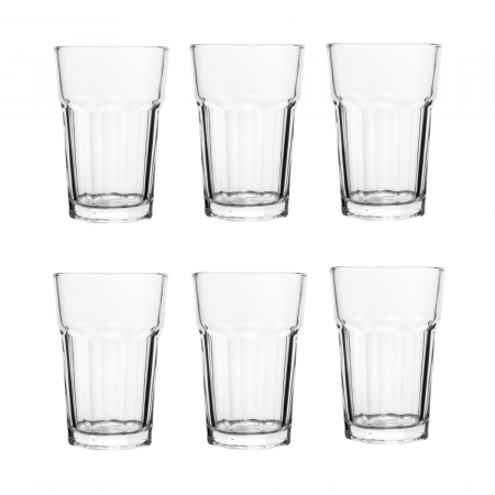 Old School - RAKI AMERICA Set 6 pahare sticla universale, 414ml, transparente