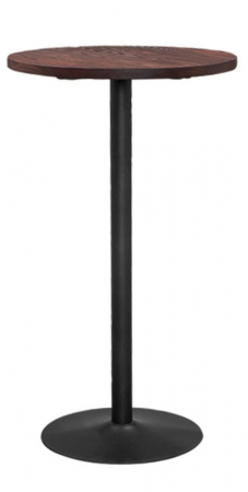 Mese - RAKI ANTIQUE Masa rotunda pentru bar D60xh105cm lemn si metal BLACK MATTE