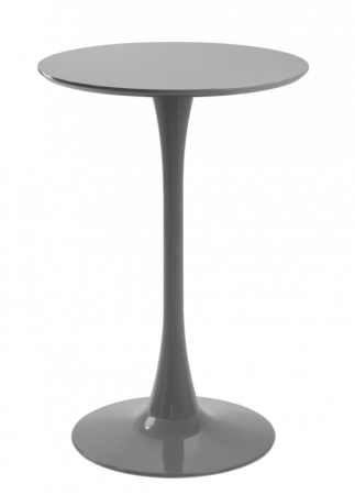 Produse - RAKI ASPEN Masa bar rotunda gri, D60xh110cm, blat MDF melaminat, picior si baza metalica