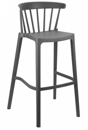 Scaune si fotolii - RAKI ASPEN Scaun bar gri, polipropilena, 51x54xh103cm