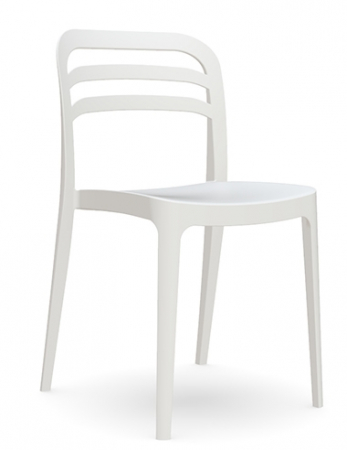 Scaune si fotolii - RAKI ASPEN Scaun gradina 43,9x51xh81,7cm din polipropilena cu fibra de sticla culoare alba