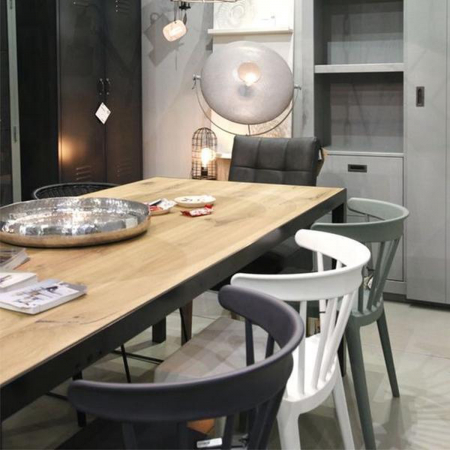 RAKI ASPEN Scaun terasa, bucatarie alb, polipropilena, 53x53xh75cm [1]