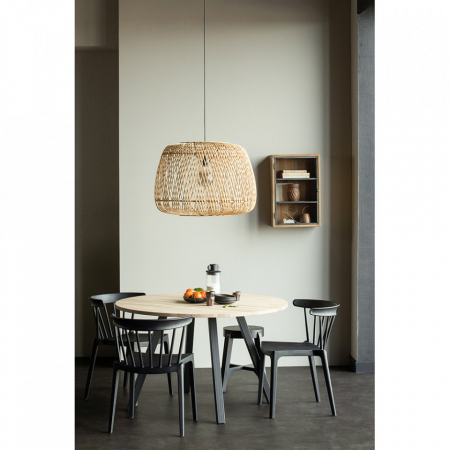 RAKI ASPEN Scaun terasa, bucatarie negru, polipropilena, 53x53xh75cm [1]