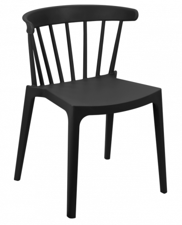 Produse - RAKI ASPEN Scaun terasa, bucatarie negru, polipropilena, 53x53xh75cm