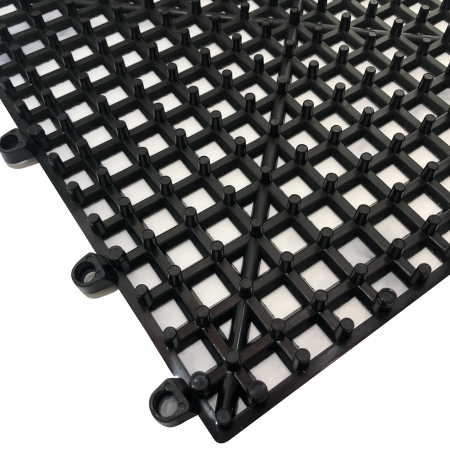 RAKI Bar mat/covor bar antiderapant pentru pahare, 32x32xh1,5cm, sistem click, plastic, negru [3]